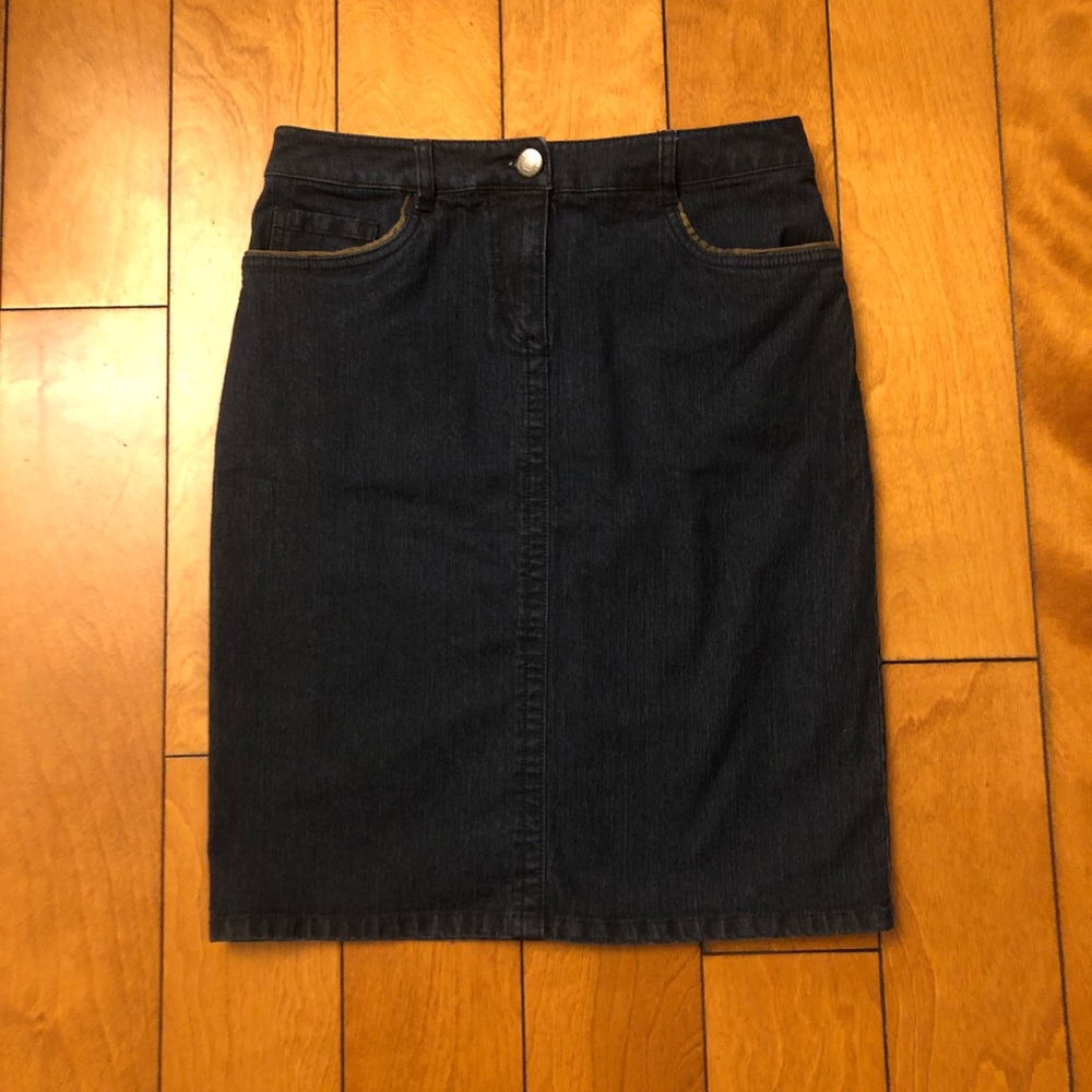 Jones New York Stretch Denim Skirt, Size 6